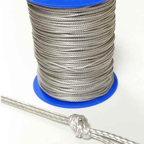 Dyneema Rope- silver grey. 12 strand dyneema - Click Image to Close