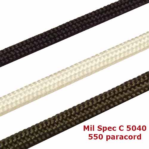2 EBooks & Copy of MIL-C-5040H. MilSpec Paracord/Parachute Cord Made in USA Guaranteed Military Specification Compliant 8 or 11 Strands Break Strength 600 or 800 lb 550 or 750 Survival Cord 