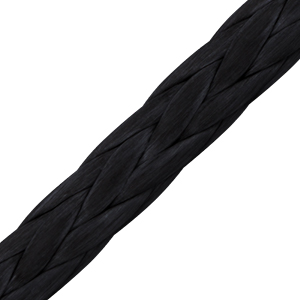 GP12 Black. 12-strand HMPE rope