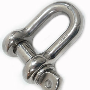 16mm 3T Load Rated D-Shackle 316 stainless steel